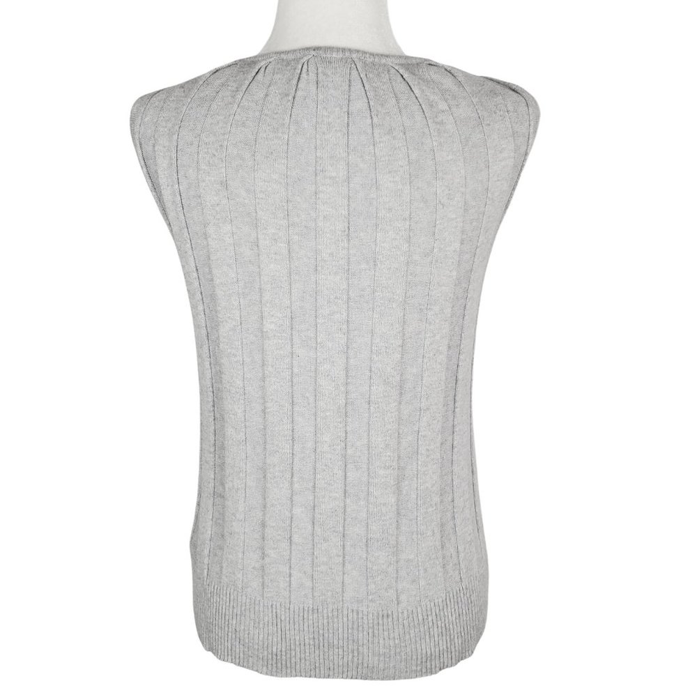 Joseph Allen Inverted Pleated Knit Gray Shell Small - Picture 2 of 10